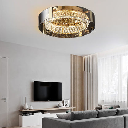 Luxury Crystal LED Chandelier with Remote | Modern Dimmable Ceiling Light