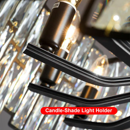 Modern Crystal Chandelier for Dining Room | Elegant Ceiling Light Fixture