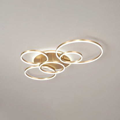 Modern Circular LED Flush Mount Ceiling Light | Luxury Low Profile Chandelier Lamp