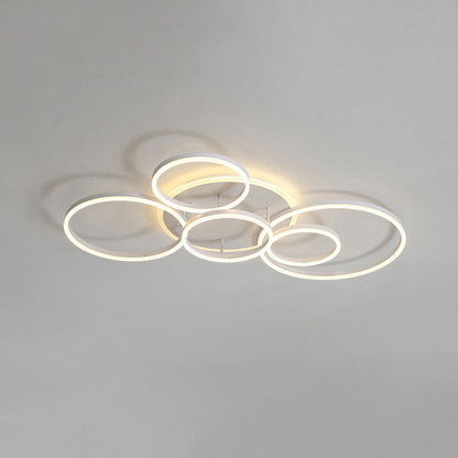 Modern Circular LED Flush Mount Ceiling Light | Luxury Low Profile Chandelier Lamp