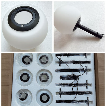Frosted Glass Globe Ceiling Light for Living Room | Modern Decorative Chandelier Lamp