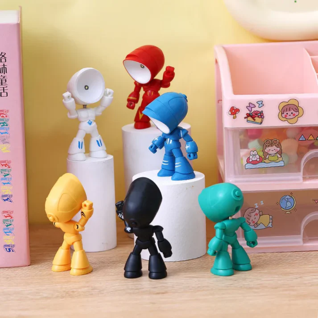 Creative Robot Desk Lamp | Rechargeable Table Light for Bedroom or Office