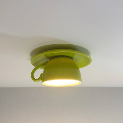 Ceramic Cup Style Flush Mount Ceiling Light | Modern Decorative Lamp