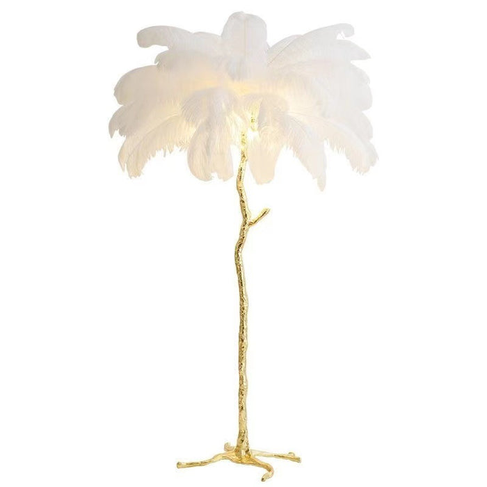Luxury Feather Floor Lamp in Nordic Style | Decorative Standing Light for Living Room