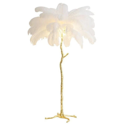 Luxury Feather Floor Lamp in Nordic Style | Decorative Standing Light for Living Room