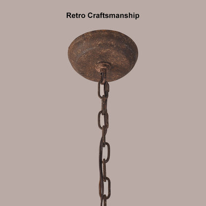 Rustic Rope Chandelier with Candle Lights | Vintage Ceiling Light Fixture