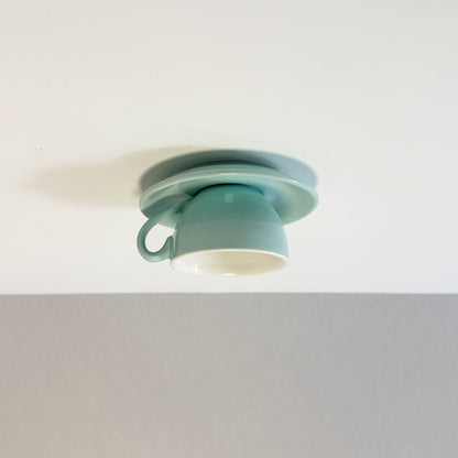 Ceramic Cup Style Flush Mount Ceiling Light | Modern Decorative Lamp