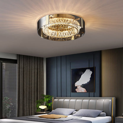 Luxury Crystal LED Chandelier with Remote | Modern Dimmable Ceiling Light
