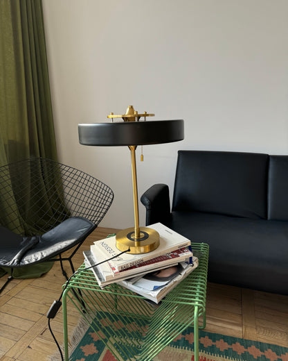 Vintage Mid Century Table Lamp with Pull Chain | Bedside and Desk Lighting