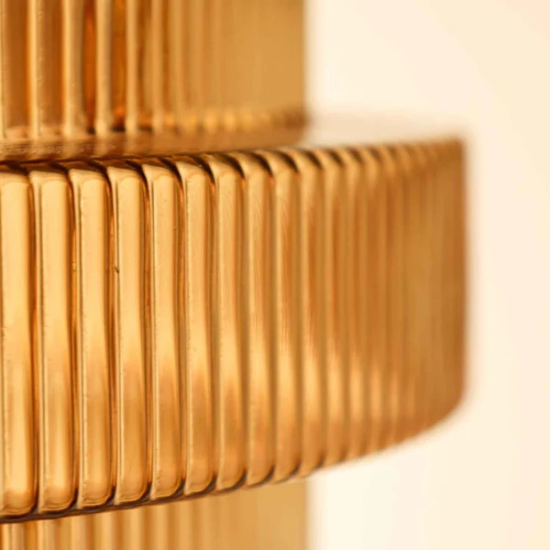 Glass and Brass Ceiling Lamp | Retro Modern Pendant Light for Dining or Living Room