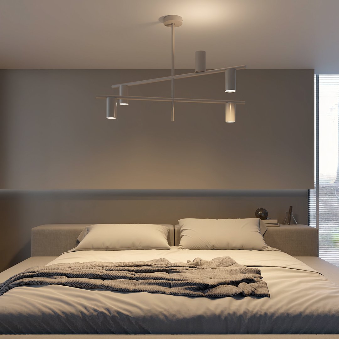 Modern Cylinder LED Ceiling Light | Contemporary Bedroom Living Room Ceiling Lamp