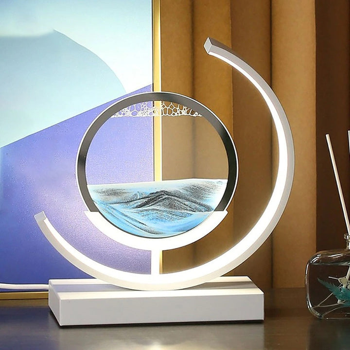 Lampe de table effet sable mouvant