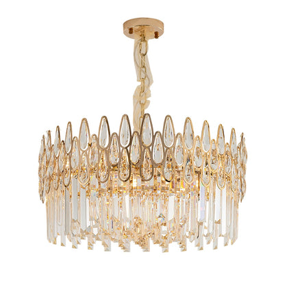 Modern Gold Crystal Chandelier for Living Room | Elegant Ceiling Light
