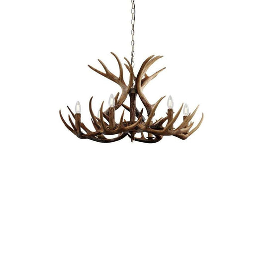 Rustic Antler LED Chandelier | Deer Horn Ceiling Light for Living Dining Room