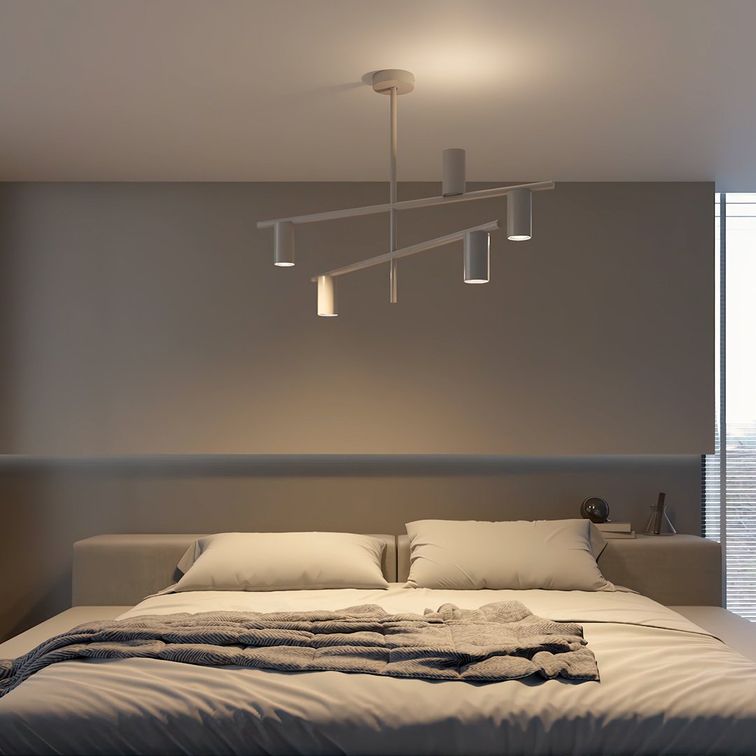 Modern Cylinder LED Ceiling Light | Contemporary Bedroom Living Room Ceiling Lamp
