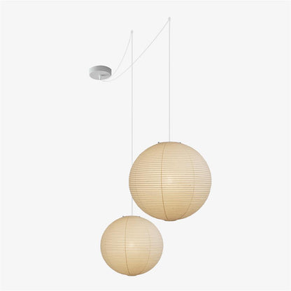 Japanese Paper Pendant Lamp | Minimalist Round Ceiling Light