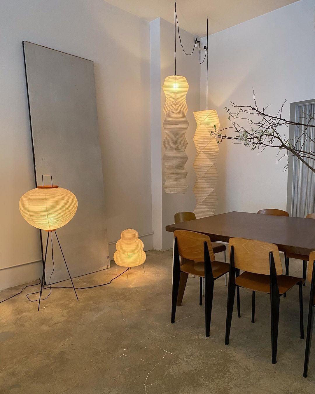 Modern Japanese Style Floor Lamp | Standing Light for Living Room and Bedroom