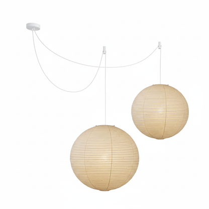 Japanese Paper Pendant Lamp | Minimalist Round Ceiling Light