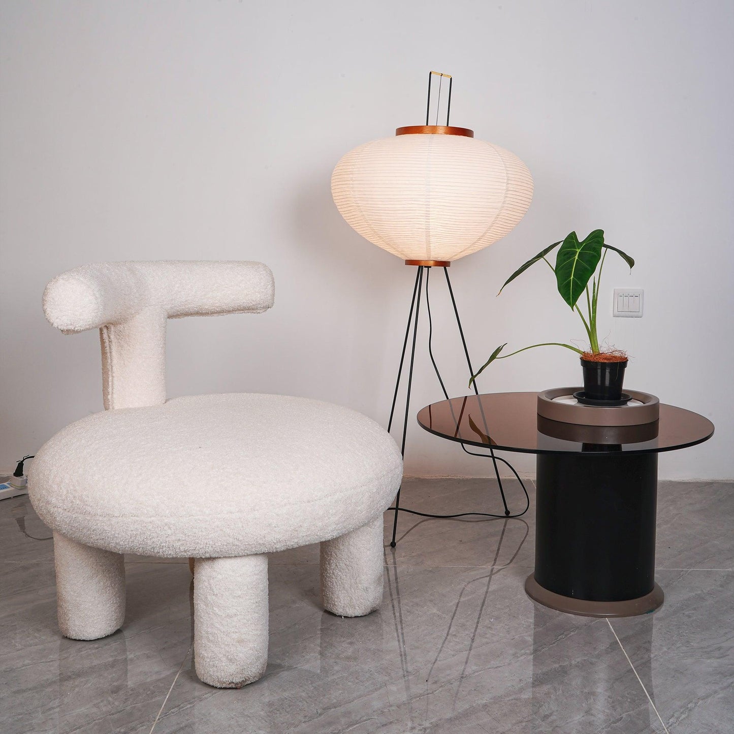 Modern Japanese Style Floor Lamp | Standing Light for Living Room and Bedroom