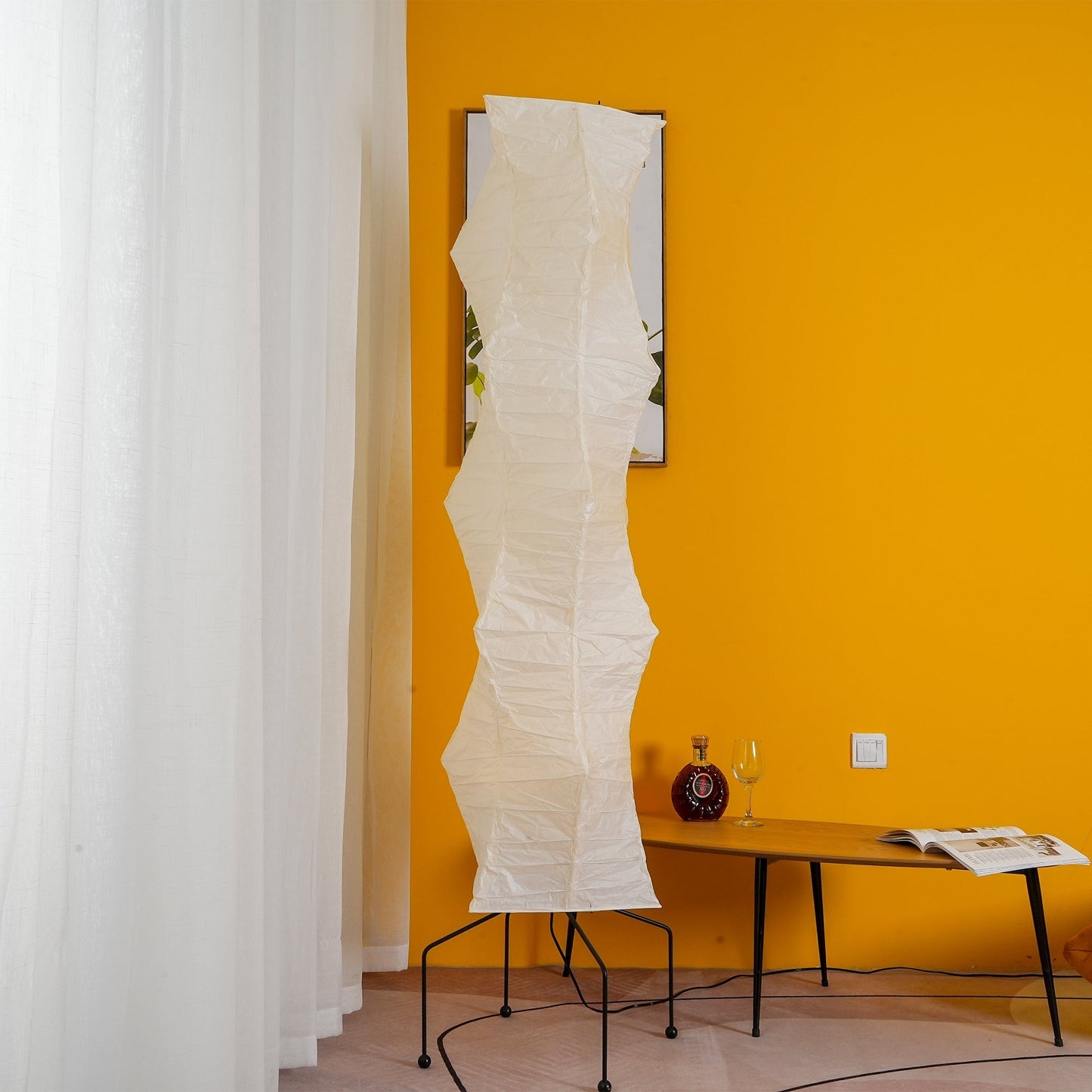 Modern Japanese Style Floor Lamp | Standing Light for Living Room and Bedroom