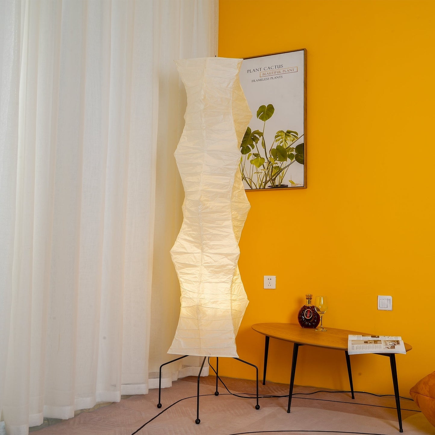 Modern Japanese Style Floor Lamp | Standing Light for Living Room and Bedroom