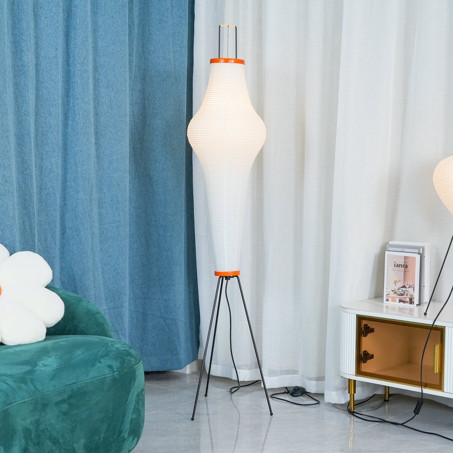 Modern Japanese Style Floor Lamp | Standing Light for Living Room and Bedroom