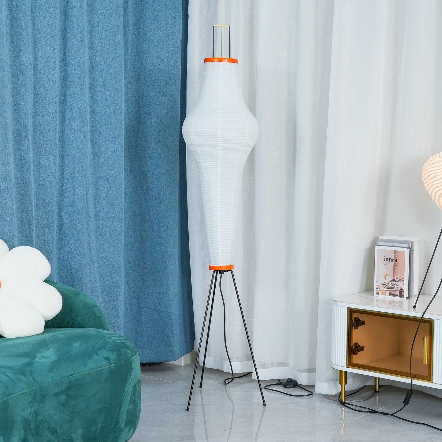 Modern Japanese Style Floor Lamp | Standing Light for Living Room and Bedroom