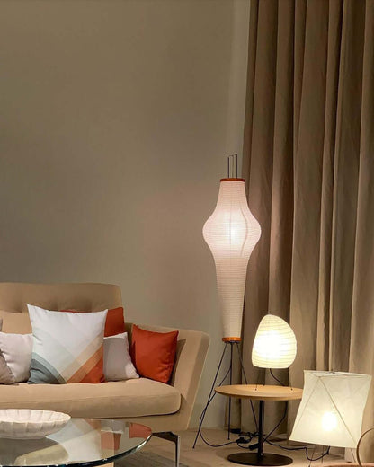Modern Japanese Style Floor Lamp | Standing Light for Living Room and Bedroom