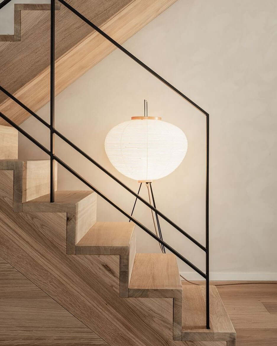 Modern Japanese Style Floor Lamp | Standing Light for Living Room and Bedroom
