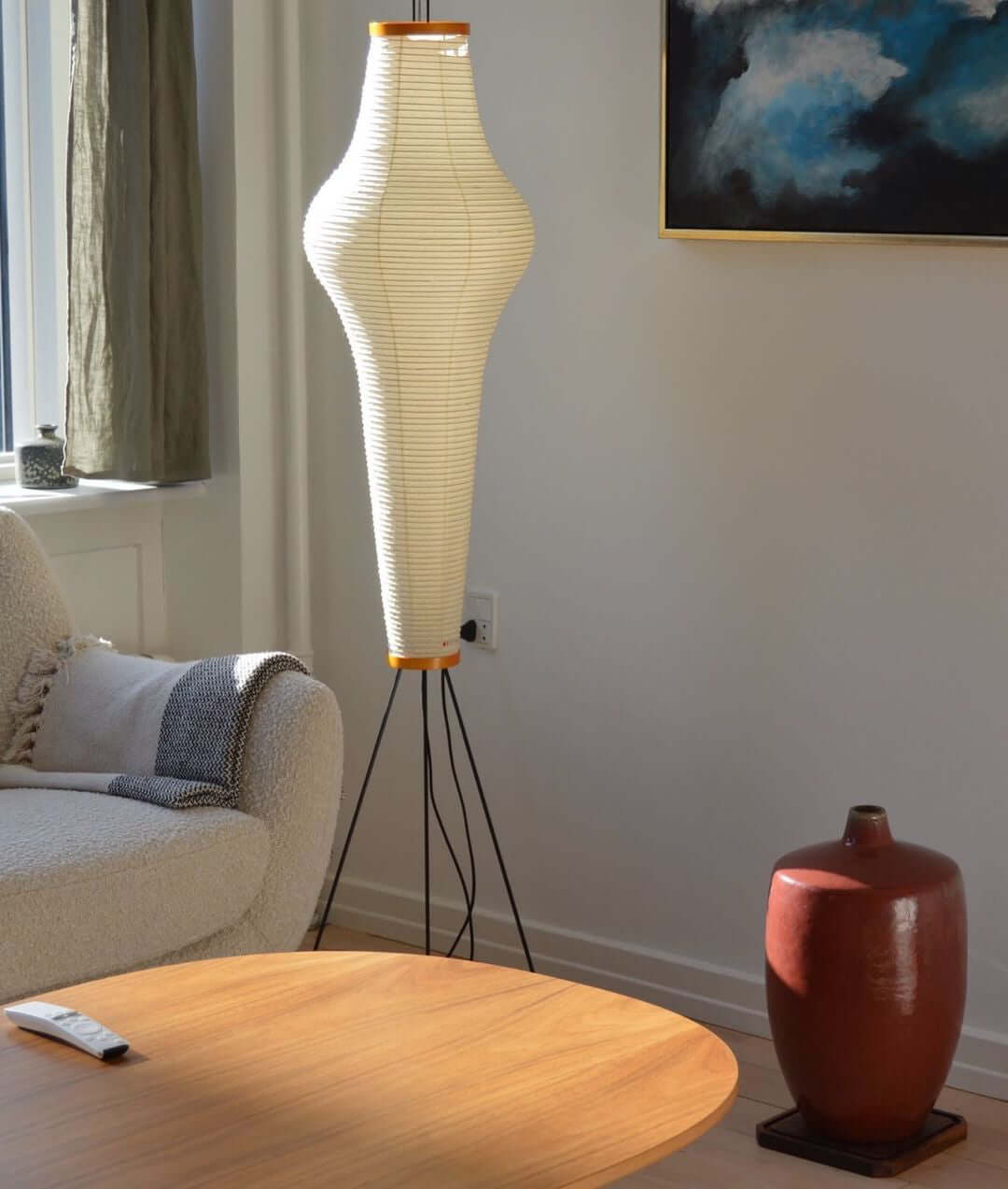 Modern Japanese Style Floor Lamp | Standing Light for Living Room and Bedroom
