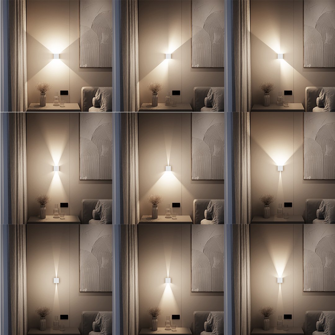 Modern LED Wall Light Sconce | Adjustable Indoor Outdoor Wall Lamp for Bedroom