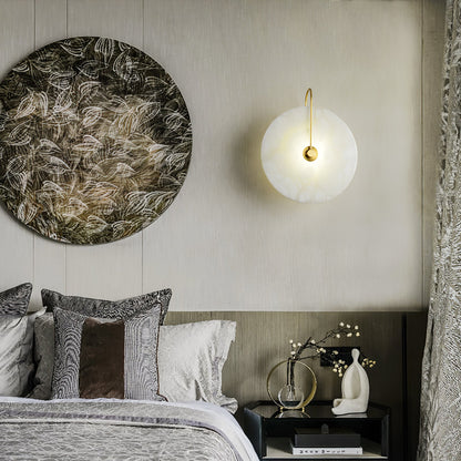 Round Disc Wall Lamp Sconce | Modern Ambient Wall Light for Bedroom and Living