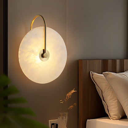 Round Disc Wall Lamp Sconce | Modern Ambient Wall Light for Bedroom and Living