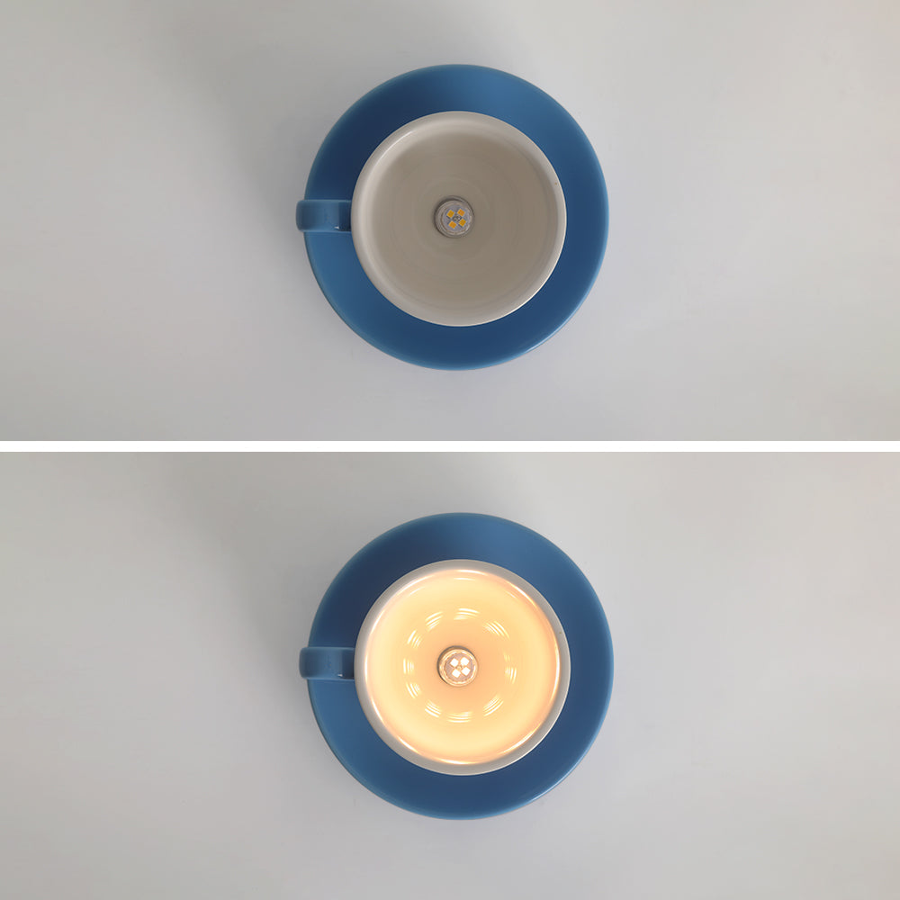 Ceramic Cup Style Flush Mount Ceiling Light | Modern Decorative Lamp
