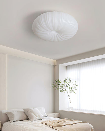 Modern Sculpted Ceiling Light | Elegant LED Lamp for Bedroom or Living Room