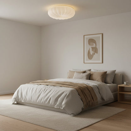 Modern Sculpted Ceiling Light | Elegant LED Lamp for Bedroom or Living Room