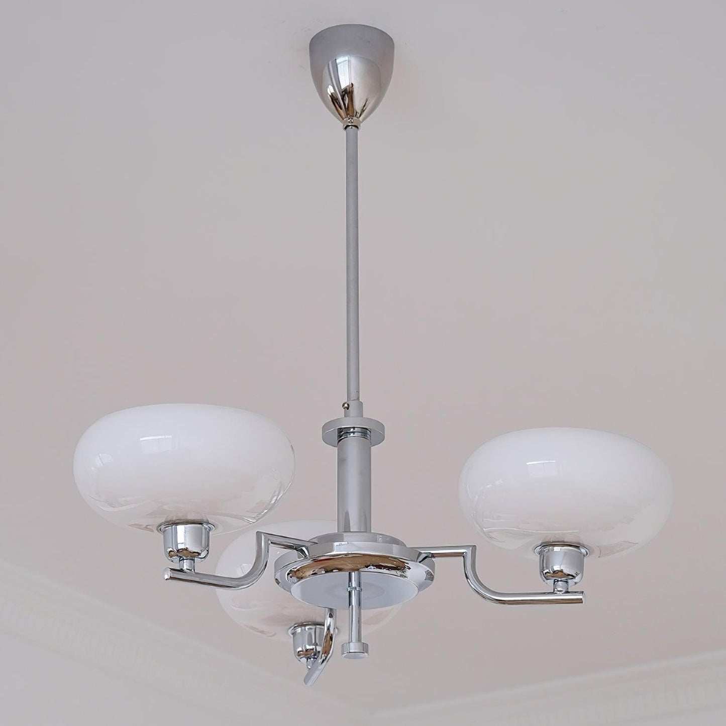 Modern Glass Globe Chandelier | Elegant Ceiling Lamp for Living Room or Dining Area
