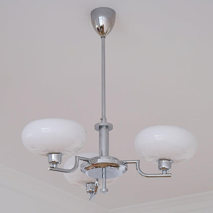Modern Glass Globe Chandelier | Elegant Ceiling Lamp for Living Room or Dining Area