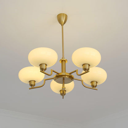 Modern Glass Globe Chandelier | Elegant Ceiling Lamp for Living Room or Dining Area