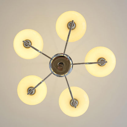 Modern Glass Globe Chandelier | Elegant Ceiling Lamp for Living Room or Dining Area