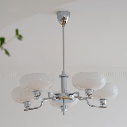 Modern Glass Globe Chandelier | Elegant Ceiling Lamp for Living Room or Dining Area
