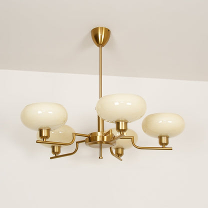 Modern Glass Globe Chandelier | Elegant Ceiling Lamp for Living Room or Dining Area