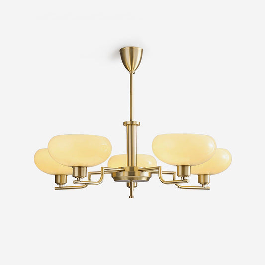 Modern Glass Globe Chandelier | Elegant Ceiling Lamp for Living Room or Dining Area