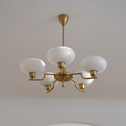Modern Glass Globe Chandelier | Elegant Ceiling Lamp for Living Room or Dining Area
