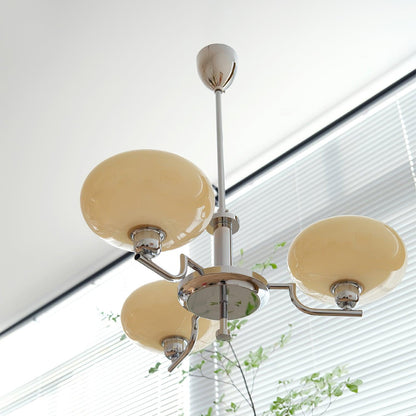 Modern Glass Globe Chandelier | Elegant Ceiling Lamp for Living Room or Dining Area