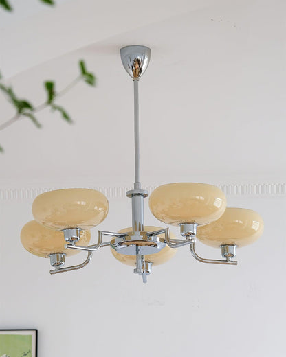 Modern Glass Globe Chandelier | Elegant Ceiling Lamp for Living Room or Dining Area