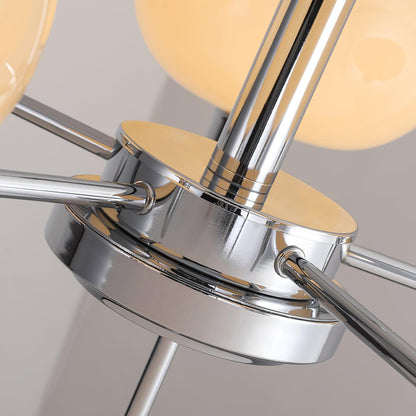 Modern Glass Globe Chandelier | Elegant Ceiling Lamp for Living Room or Dining Area