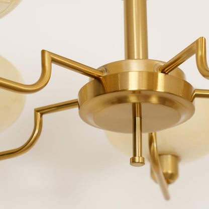 Modern Glass Globe Chandelier | Elegant Ceiling Lamp for Living Room or Dining Area