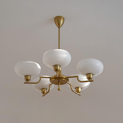 Modern Glass Globe Chandelier | Elegant Ceiling Lamp for Living Room or Dining Area