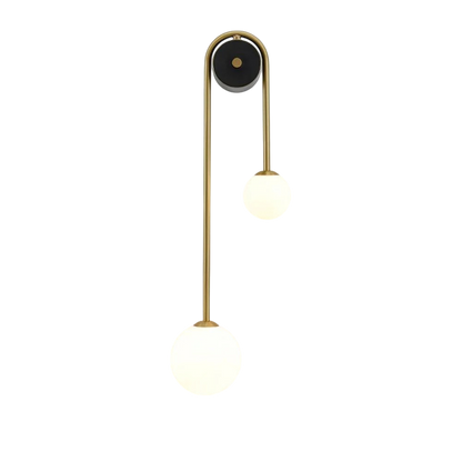 Modern Brass Wall Light | Curved LED Sconce for Bedroom and Living Room
